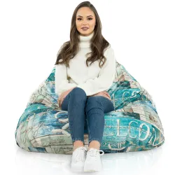Boden-Sitzsack XL Bermuda - Premium Print-Stoff – Ansicht 70