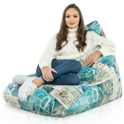 Boden-Sitzsack XL Bermuda - Premium Print-Stoff – Ansicht 54