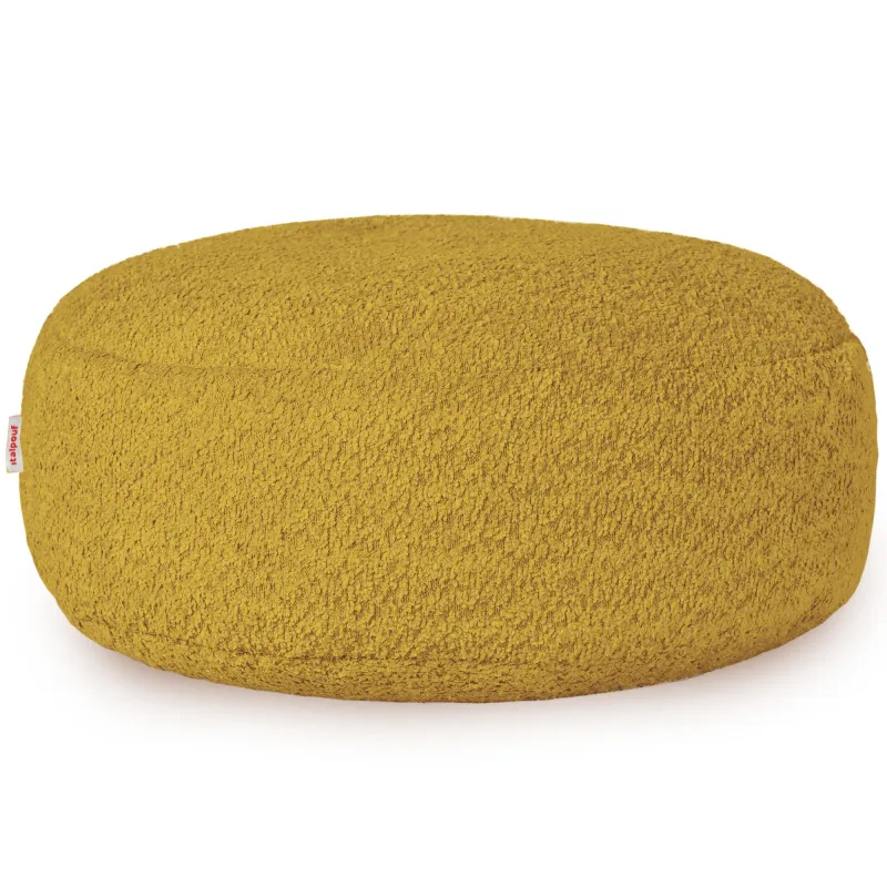 Runder Fußhocker - Teddy-Bouclé