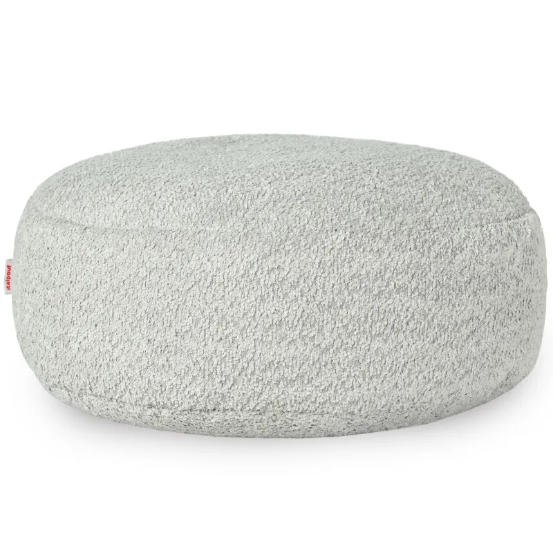 Runder Fußhocker - Teddy-Bouclé