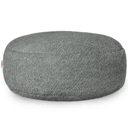 Runder Fußhocker - Teddy-Bouclé