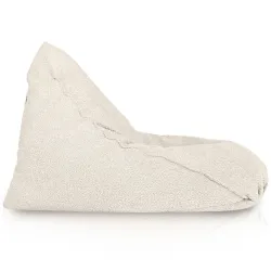 Stylischer ecru Sitzsack, perfekt für moderne Wohnräume oder den Außenbereich