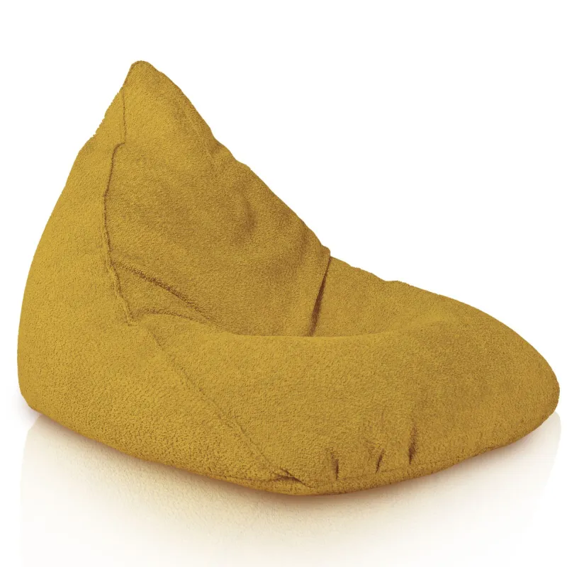Boden-Sitzsack XL Bermuda - Teddy-Bouclé