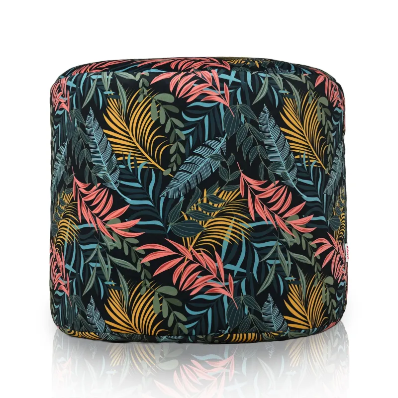 Pouf Runder Sitzhocker Zylinder - Premium Print-Stoff – Ansicht 2