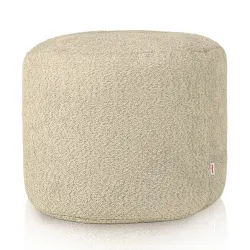 Pouf Runder Sitzhocker Zylinder - Teddy-Bouclé