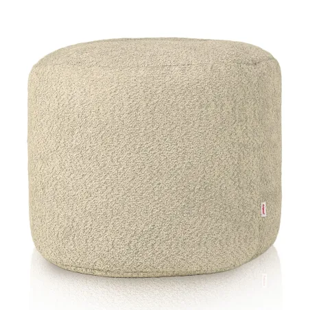 Beige sitzsack cilindro boucle
