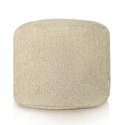 Beige sitzsack cilindro boucle