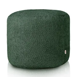 Pouf Runder Sitzhocker Zylinder - Teddy-Bouclé