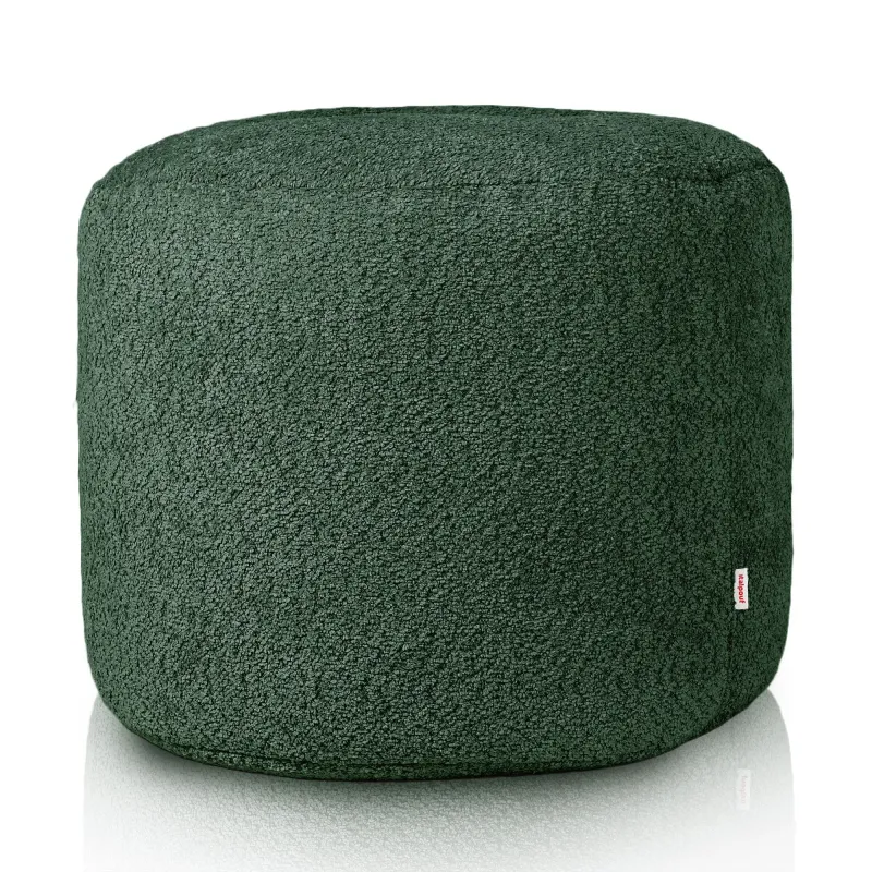 Pouf Runder Sitzhocker Zylinder - Teddy-Bouclé