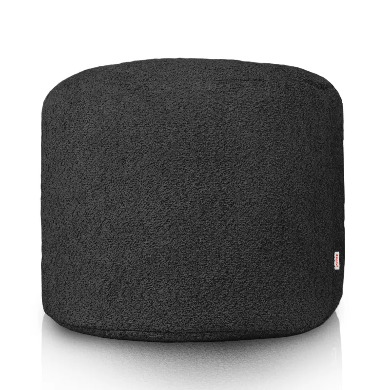 Pouf Runder Sitzhocker Zylinder - Teddy-Bouclé – Ansicht 2