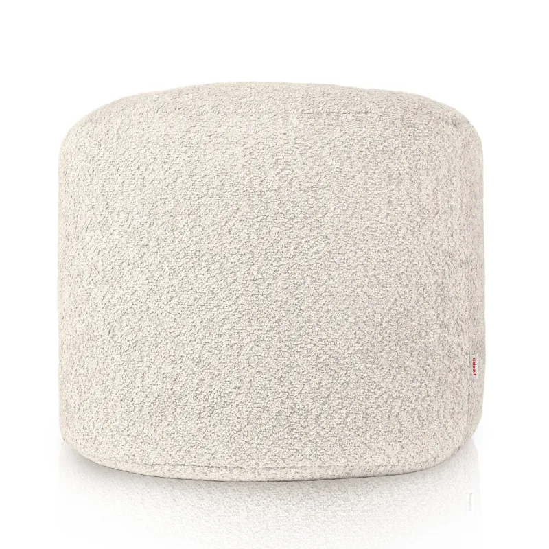 Pouf Runder Sitzhocker Zylinder - Teddy-Bouclé – Ansicht 2