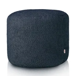 Pouf Runder Sitzhocker Zylinder - Teddy-Bouclé