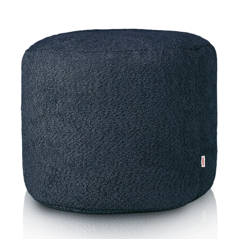Pouf Runder Sitzhocker Zylinder - Teddy-Bouclé