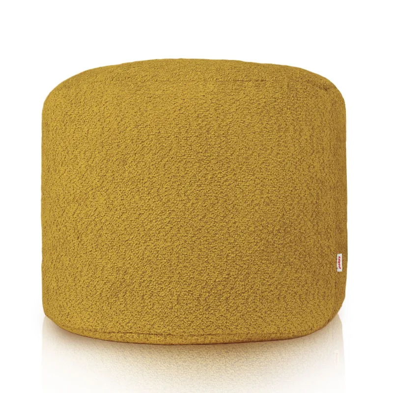 Pouf Runder Sitzhocker Zylinder - Teddy-Bouclé – Ansicht 2