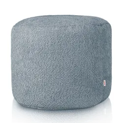 Pouf Runder Sitzhocker Zylinder - Teddy-Bouclé