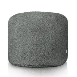 Pouf Runder Sitzhocker Zylinder - Teddy-Bouclé – Ansicht 2
