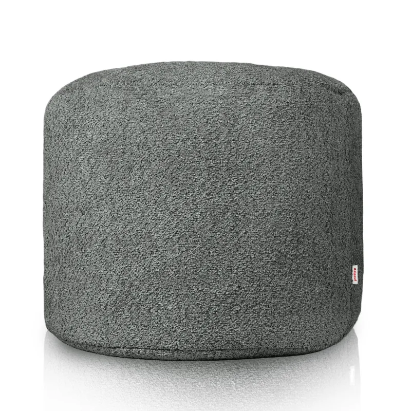 Pouf Runder Sitzhocker Zylinder - Teddy-Bouclé – Ansicht 2