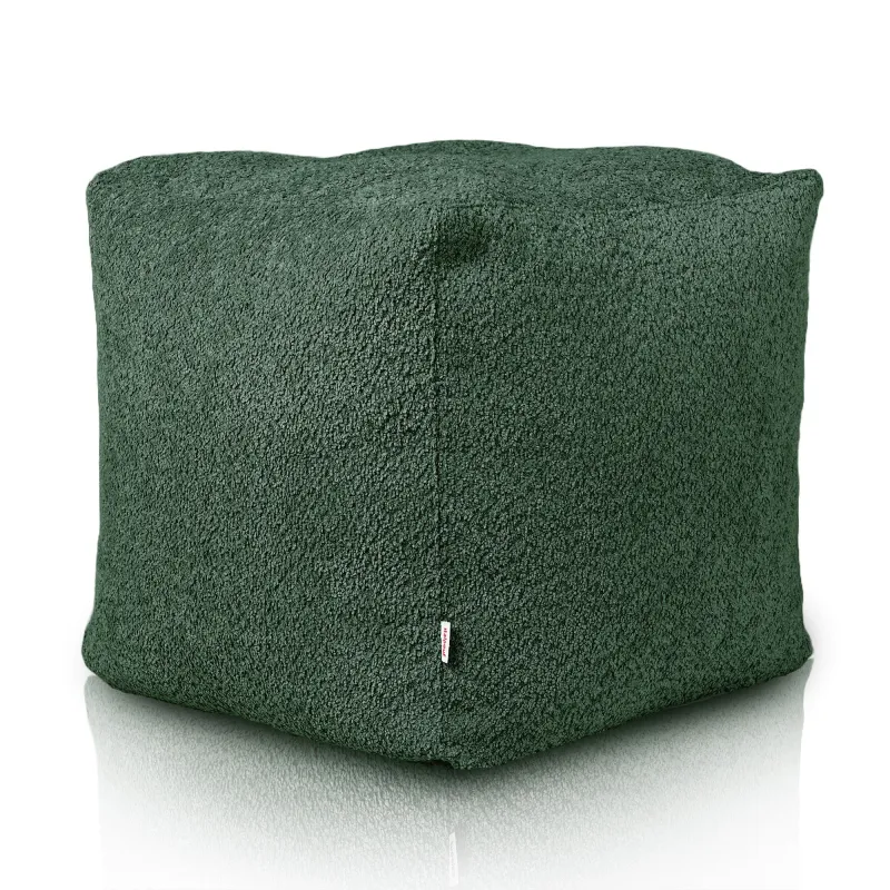 Pouf Sitzwürfel Quadratisch - Teddy-Bouclé