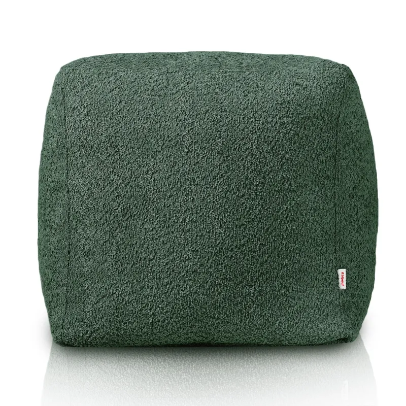 Pouf Sitzwürfel Quadratisch - Teddy-Bouclé – Ansicht 2