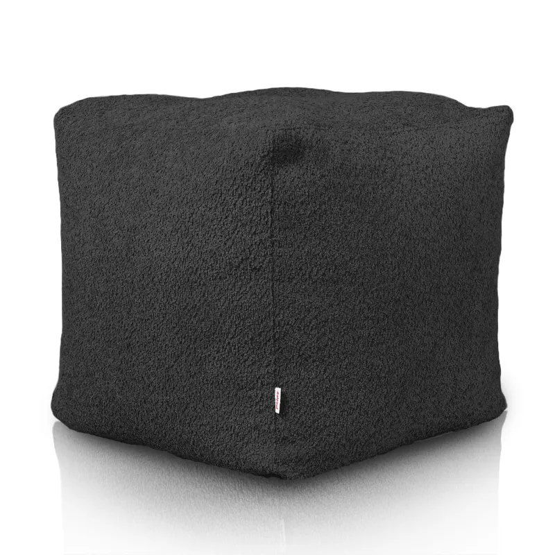 Pouf Sitzwürfel Quadratisch - Teddy-Bouclé