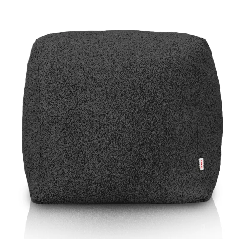 Pouf Sitzwürfel Quadratisch - Teddy-Bouclé – Ansicht 2
