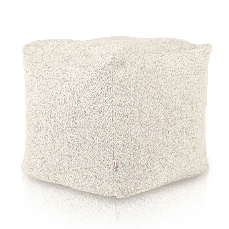 Pouf Sitzwürfel Quadratisch - Teddy-Bouclé