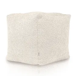 Pouf Sitzwürfel Quadratisch - Teddy-Bouclé – Ansicht 3