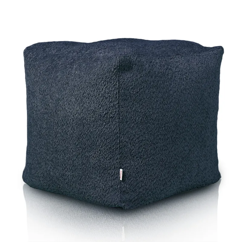 Pouf Sitzwürfel Quadratisch - Teddy-Bouclé