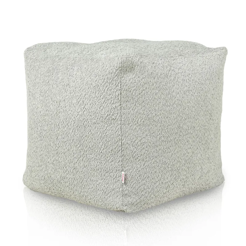 Pouf Sitzwürfel Quadratisch - Teddy-Bouclé