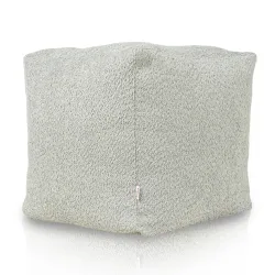Pouf Sitzwürfel Quadratisch - Teddy-Bouclé – Ansicht 3