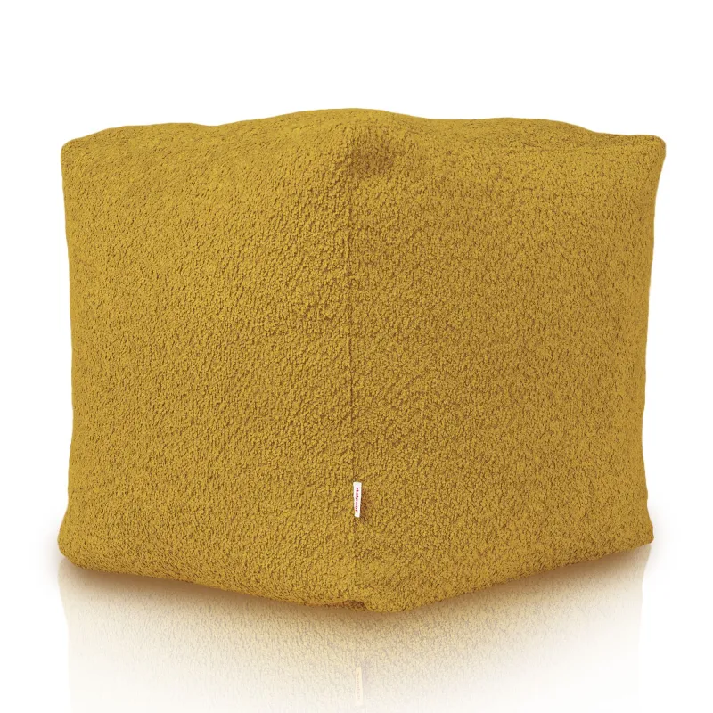 Pouf Sitzwürfel Quadratisch - Teddy-Bouclé – Ansicht 3