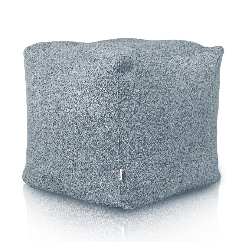 Pouf Sitzwürfel Quadratisch - Teddy-Bouclé