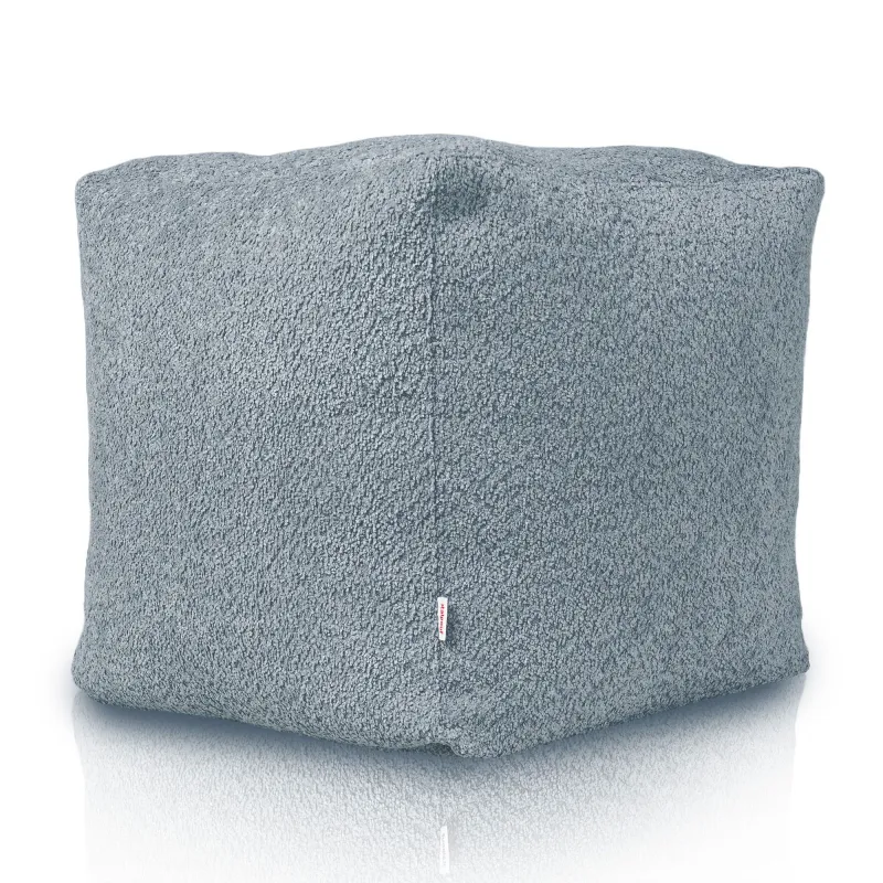 Pouf Sitzwürfel Quadratisch - Teddy-Bouclé – Ansicht 3