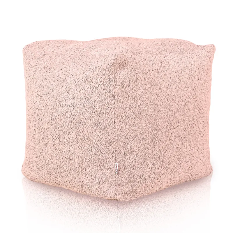 Pouf Sitzwürfel Quadratisch - Teddy-Bouclé