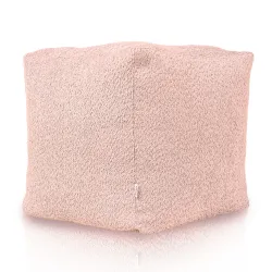 Pouf Sitzwürfel Quadratisch - Teddy-Bouclé – Ansicht 3