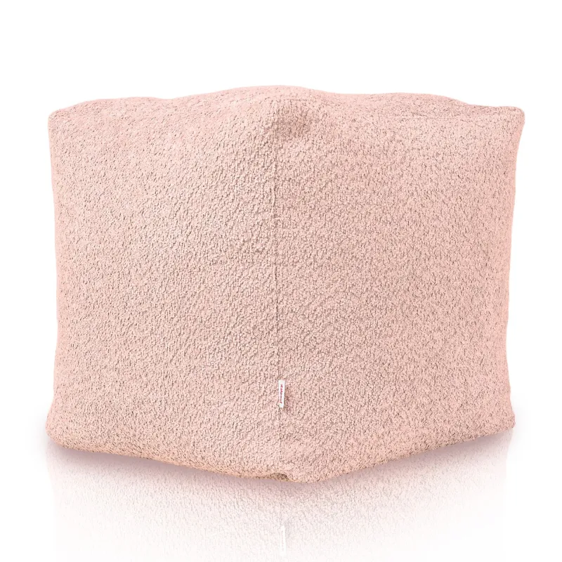 Pouf Sitzwürfel Quadratisch - Teddy-Bouclé – Ansicht 3