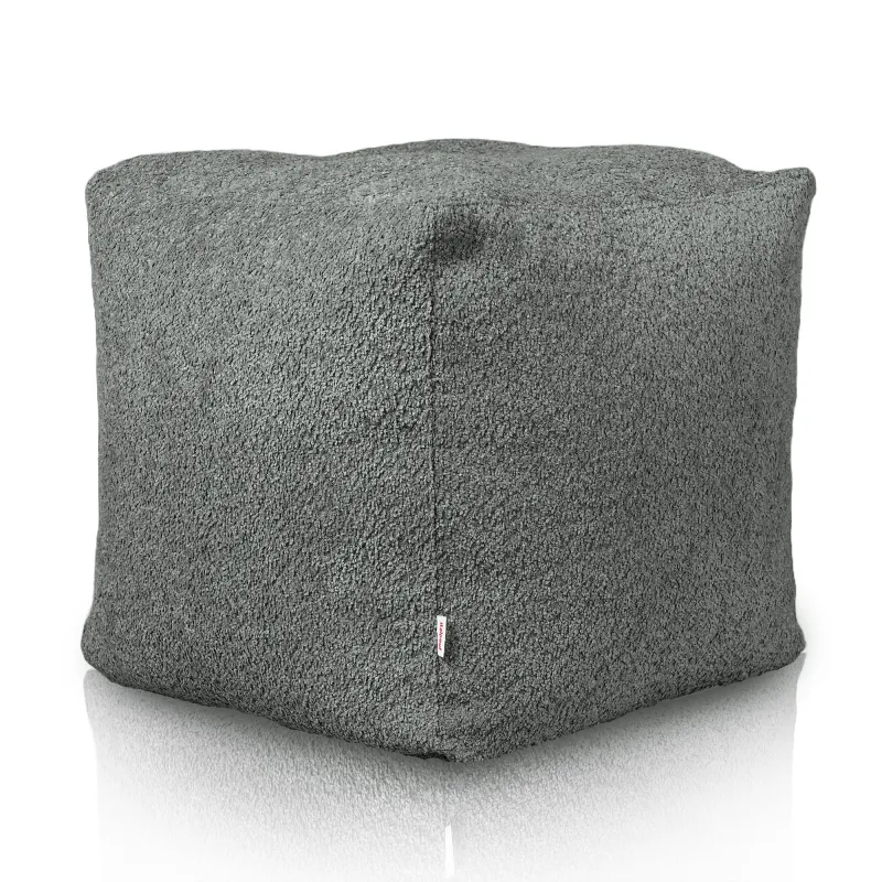 Pouf Sitzwürfel Quadratisch - Teddy-Bouclé