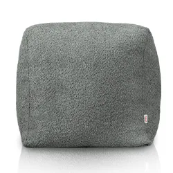 Pouf Sitzwürfel Quadratisch - Teddy-Bouclé – Ansicht 2