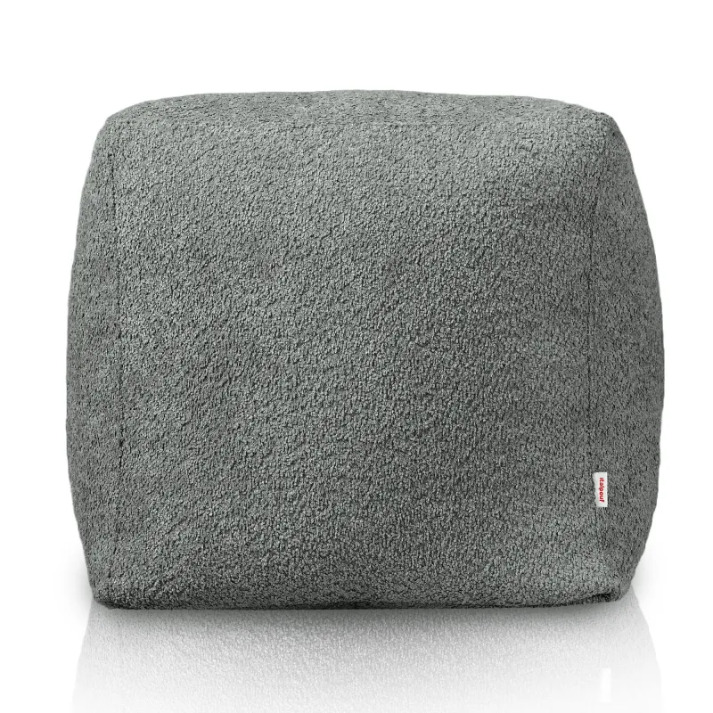 Pouf Sitzwürfel Quadratisch - Teddy-Bouclé – Ansicht 2