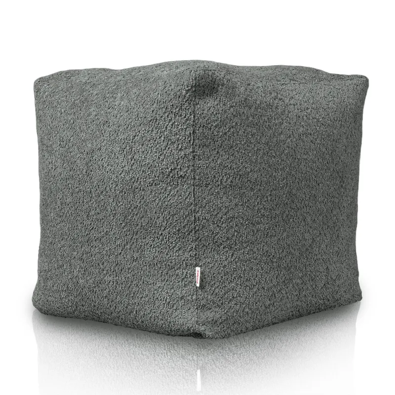 Pouf Sitzwürfel Quadratisch - Teddy-Bouclé – Ansicht 3