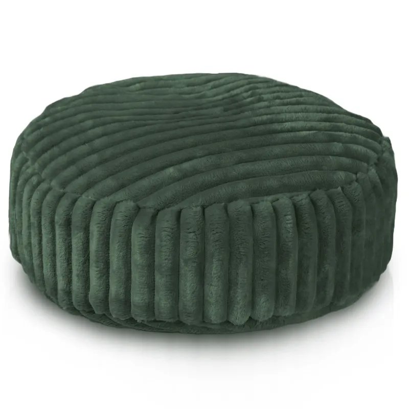 Runder Fußhocker - Breitcord Stripe