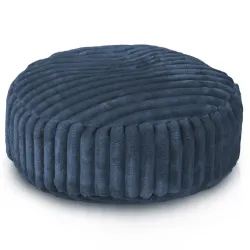 Runder Fußhocker - Breitcord Royal
