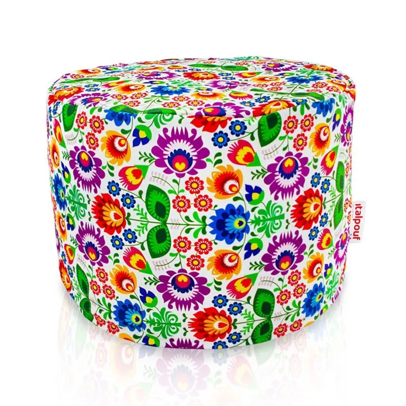 Pouf Runder Sitzhocker Zylinder - Premium Print-Stoff – Ansicht 26