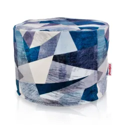 Pouf Runder Sitzhocker Zylinder - Premium Print-Stoff