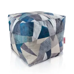 Pouf Sitzwürfel Quadratisch - Premium Print-Stoff
