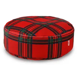 Runder Fußhocker - Premium Print-Stoff