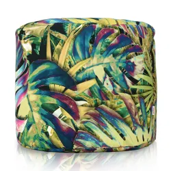 Pouf Runder Sitzhocker Zylinder - Premium Print-Stoff – Ansicht 6