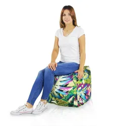 Pouf Sitzwürfel Quadratisch - Premium Print-Stoff – Ansicht 12