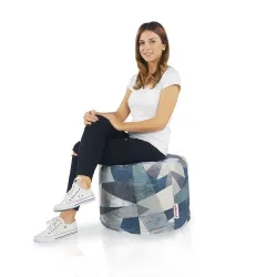 Pouf Runder Sitzhocker Zylinder - Premium Print-Stoff – Ansicht 21