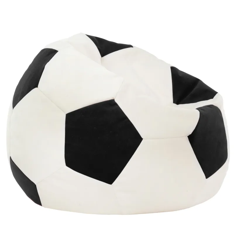 Schwarz Fußball Sitzsack Plüsch